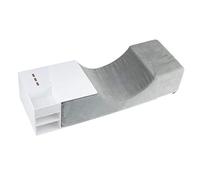Echwave 2 en 1 extensión de pestañas, estante de cojín esponja + cojín de pestañas de franela salón herramientas de maquillaje injerto pestañas cojín soporte ergonómico extensión curva salón