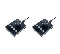 Echwave 2X Teclado Programable Multimedia Perilla USB Teclado Personalizado Teclado Mini Macro Controlador de Volumen (BotóN PequeñO)