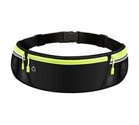 Echwave 6 Piezas Bolsa de Cintura Deportiva Bolsa de Teléfono para Correr Bolsa de Cintura Ultra de 7 Pulgadas Cinturón Impermeable para Hombre y Mujer Fitness, Negro y Verde