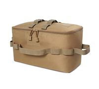 Echwave Bolsa de Almacenamiento para Acampar al Aire Libre Estufa de Gas de Olla Bolsa de Transporte Bolsa de Picnic Organizador de Utensilios de Cocina Caqui, Caqui