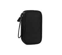 Echwave Bolsa digital multifuncional de doble capa impermeable cargador de línea de datos USB organizador de viajes organizador electrónico negro, Negro