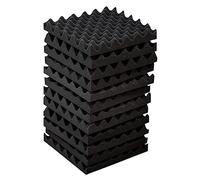Echwave Paquete de 12 paneles de espuma autoadhesivos a de sonido, paneles de pared insonorizados de alta densidad, paneles de sonido de caja de huevos, 2 x 12 x 12 pulgadas