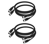 Echwave Paquete de 4 Cables MIDI DIN de 5, Cable MIDI de 5 Macho A Macho de 3 Pies para Teclado MIDI, Sintetizador de Teclado, Sintetizador de Rack, Sintetizador de Rack