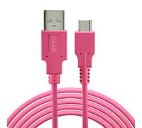 ECHZOVE Cargador para Nintendo Switch OLED Model y Pro Controllers - Cable de carga, color rosa (1,5 m)