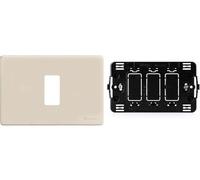 ECI ELECTROFORNITURE 503R Fp Magic - Soporte de 3 plazas módulo 503 + placa marfil 503/1/R