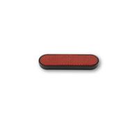 ECIE Reflector de forma curva, rojo con película autoadhesiva, rojo