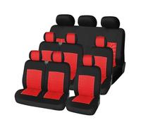 ECKBRJA Fundas Asientos Delanteros Traseros Protector Fundas Asiento para Mercedes para Sprinter para Vito Asientos Coche 2+1(Red 9)