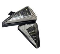 ECKBRJA Indicador Luz Señal Giro Montaje Empotrado Triángulo Motocicleta 12V 10mm Luz Intermitente Para Tiger 800 900 Para Speed Triple Indicadores giro(Blanco,1 par)