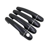 ECKBRJA Manija puerta coche Cubiertas Manijas Puerta Fibra Carbono Para Citroën C1 2014-2022(1 ojo de cerradura)