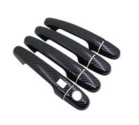 ECKBRJA Manija puerta coche Cubiertas Manijas Puerta Fibra Carbono Para Citroën C1 2014-2022(1 Smart Button)