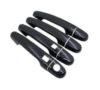 ECKBRJA Manija puerta coche Cubiertas Manijas Puerta Fibra Carbono Para Citroën C1 2014-2022(2 botones inteligentes)