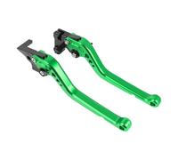 ECKBRJA Palancas de Embrague de Freno de Motocicleta para Kawasaki Z750 Z 750 2007-2012 Z800 2013-2016 Motocicleta Corta/Larga Ajustable Freno Embrague Manetas Manijas Palanca Accesorios(Verde Largo)