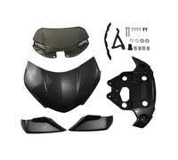 ECKBRJA para Triumph para Speed Triple 1200 RS 2021 2022 Parabrisas Delantero Parabrisas Deflector Viento Cubierta Carenado Alerón Motocicleta(Aspecto Carbono,A)