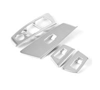 ECKBRJA Tapa Botón Elevación Interruptor Molduras Accesorios Ajuste Interior Para Serie 5 G30 2017 2018 Manijas puertas interiores automóviles(Plata)