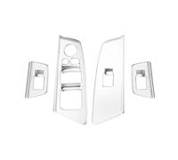 ECKBRJA Tapa Marco Botón Elevación Interruptor Electrodeposición Para Serie 5 G30 G38 LHD Manijas puertas interiores automóviles(Plata)