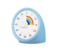 Eckerdromk Temporizador Visual, Cuenta Regresiva 60 Minutos, Cronómetro Herramienta Gestión del Tiempo con Funcionamiento Silente, Método Pomodoro Timer Silencioso Diseño Arcoíris para Niños Adultos