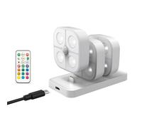 Éclairage Sous Armoire Pour Marches - ABS + PC, Lampe De Nuit LED D'intérieur, Détecteur Dee Mouvement | Ensemble De 3 Lumières Recargables, Modo Couleur Pour Chambre À Coucher, Cuisine, Couloir