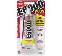Eclectic Products inc. E6000 Plus, pegamento transparente multiusos, impermeable y pintable, fuerte adhesivo flexible para madera, vidrio, tela, cerámica, metal y más, 56,1 ml