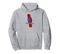 Eclectus Parrot Rojo Mujer Lindo Dibujo Sudadera con Capucha