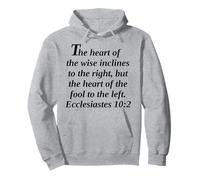 Eclesiastés 10:2 versículo de la Biblia Sudadera con Capucha
