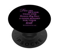 Eclesiastés 4:9 Versículo de la Biblia Dos Son Mejores Que una Unidad PopSockets PopGrip Adhesivo