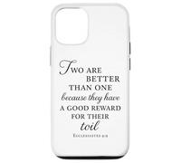 Eclesiastés Versículo de la Biblia Dos Son Mejores Que Uno Trabajar Unidad Carcasa para iPhone 12/12 Pro