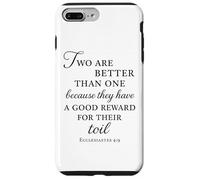 Eclesiastés Versículo de la Biblia Dos Son Mejores Que Uno Trabajar Unidad Carcasa para iPhone 7 Plus/8 Plus