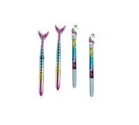 Eclet Magic Unicorn & Mermaid - Juego de papelería de 4 piezas de gel de alta calidad y estuche multicapa, bonitos suministros escolares kawaii para niños y niñas