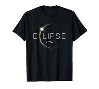 Eclipse 2026 Minimalist Astronomy Design Camiseta