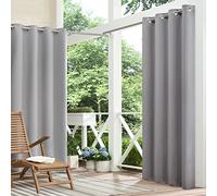 Eclipse Bradford - Cortina Opaca Impermeable con Ojales para Ventana para Interiores o Exteriores (1 Panel), 52 x 84 Pulgadas, Color Rojo