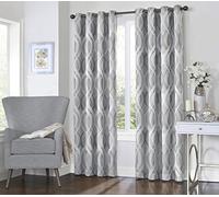 Eclipse Caprese 52" x 95" Insulated Darkening Single Panel Grommet Top Window Treatment Living Room, 52x95, Silver