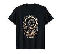 Eclipse de Caballo de Fuego 12 de Agosto de 2026 Zodíaco Chino Camiseta