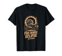Eclipse de Caballo de Fuego 12 de Agosto de 2026 Zodíaco Chino Camiseta