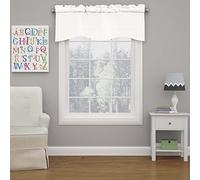 ECLIPSE Kendall - Cortina de Ventana con Cenefa festoneada para Cocina o baño, 106.7 x 45.7 cm, Color Blanco