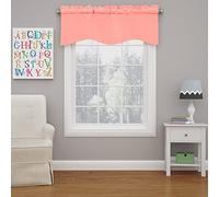 ECLIPSE Kendall Cortina de Ventana Moderna festoneada con Bolsillo para Barra para Cocina o baño, 42 x 18 Pulgadas, Coral