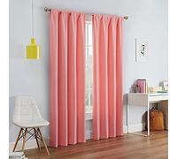 Eclipse Kendall Cortina térmica Opaca Moderna con Bolsillo para cortinero para Ventana de Dormitorio o Sala de Estar (1 Panel), Tela, Coral, 42 in x 95 in