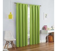 Eclipse Kendall Cortina térmica Opaca Moderna con Bolsillo para cortinero para Ventana de Dormitorio o Sala de Estar (1 Panel), 107 x 213 cm, Color Lima