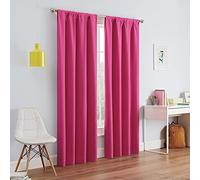 Eclipse Kendall Cortina térmica Opaca Moderna con Bolsillo para cortinero para Ventana de Dormitorio o Sala de Estar (1 Panel), Tela de Microfibra de poliéster, Frambuesa, 42 x 95