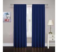 Eclipse Pares A Go Cadenza Microfibra Ventana Panel (Set de 2), 80 "X 84, Color Azul, Azul Marino, 63 Inches