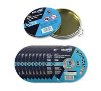 Eclipse Professional Tools A60V115 Discos de Corte Ultrafinos 115x1,0 mm-Cortes de Precisión, Calor Mínimo, Pérdida Reducida de Material, Ideal para Metal, Cerámica, Vidrio y Composites-Paquete Discos