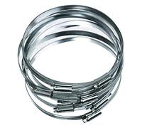 Eclipse Professional Tools ECW1-7 W1 Bolsa de 10 abrazaderas de acero galvanizado de tornillo sinfín de 130-160mm (5 ⅛" - 6 ¼")