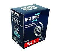 Eclipse Professional Tools ECW4-1X W4 Caja de 10 abrazaderas de acero inoxidable 304 de tornillo sinfín de 30-40mm (1 ⅛" - 1 ⅝")