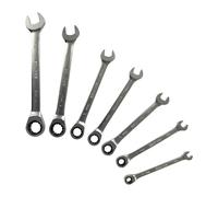 ECLIPSE Professional Tools ERWFIX7PS Juego de 7 Llaves Combinadas con Cabeza Fija y Carraca - 8-19mm, Acero Cromo Vanadio, 90 Dientes, Alto Par, Acabado Satinado, para Automoción y Mantenimiento