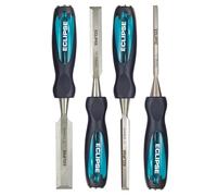 Eclipse Professional Tools TT-BEWC4BCE Set de 4 formones de carpintero con mango pasante (1/4", 1/2", 3/4", 1")