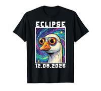 Eclipse Solar 2026, Ganso con Gafas Eclipse Solar Camiseta