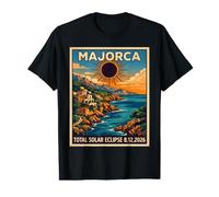 Eclipse Solar Total 08.12.2026 Póster Viaje Mallorca Camiseta gráfica económica