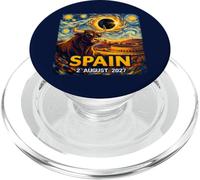 Eclipse Solar Total 2 de Agosto de 2027 Noche Estrellada Bull España PopSockets PopGrip para MagSafe