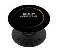 Eclipse Solar Total 2026 Totality Spain PopSockets PopGrip Adhesivo