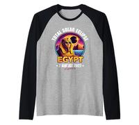 Eclipse Solar Total Agosto 2, 2027 Egipto Esfinge Astronomía Camiseta Manga Raglan