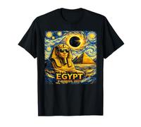Eclipse Solar Total Agosto 2, 2027 Egipto Esfinge Noche Estrellada Camiseta